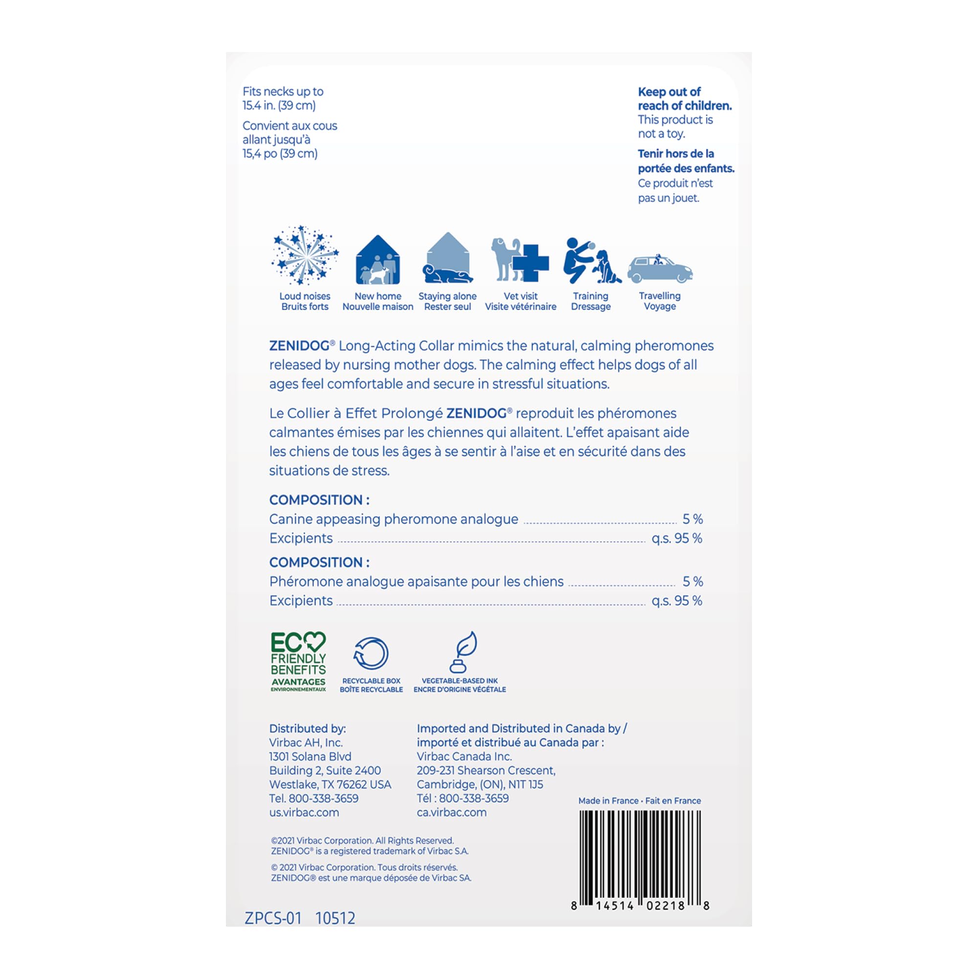 Virbac ZENIDOG vet-visit ready image showing anxiety-reducing option