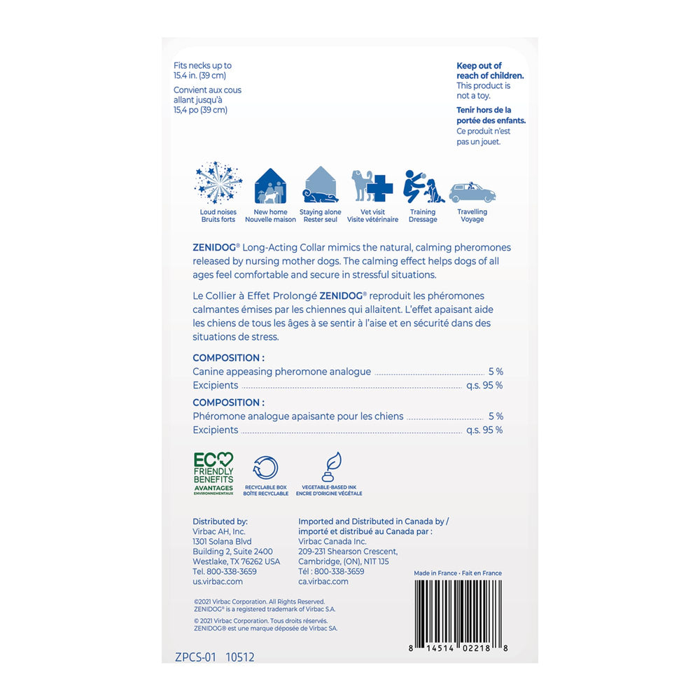 Virbac ZENIDOG vet-visit ready image showing anxiety-reducing option