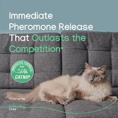 Virbac Zenifel gel diffuser in room demonstrating continuous calming support without electricity