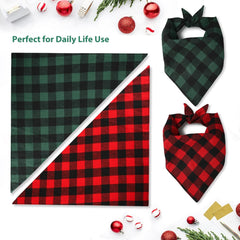 Viretec dog bandana triangle adjustable size close-up, easy on for all breeds