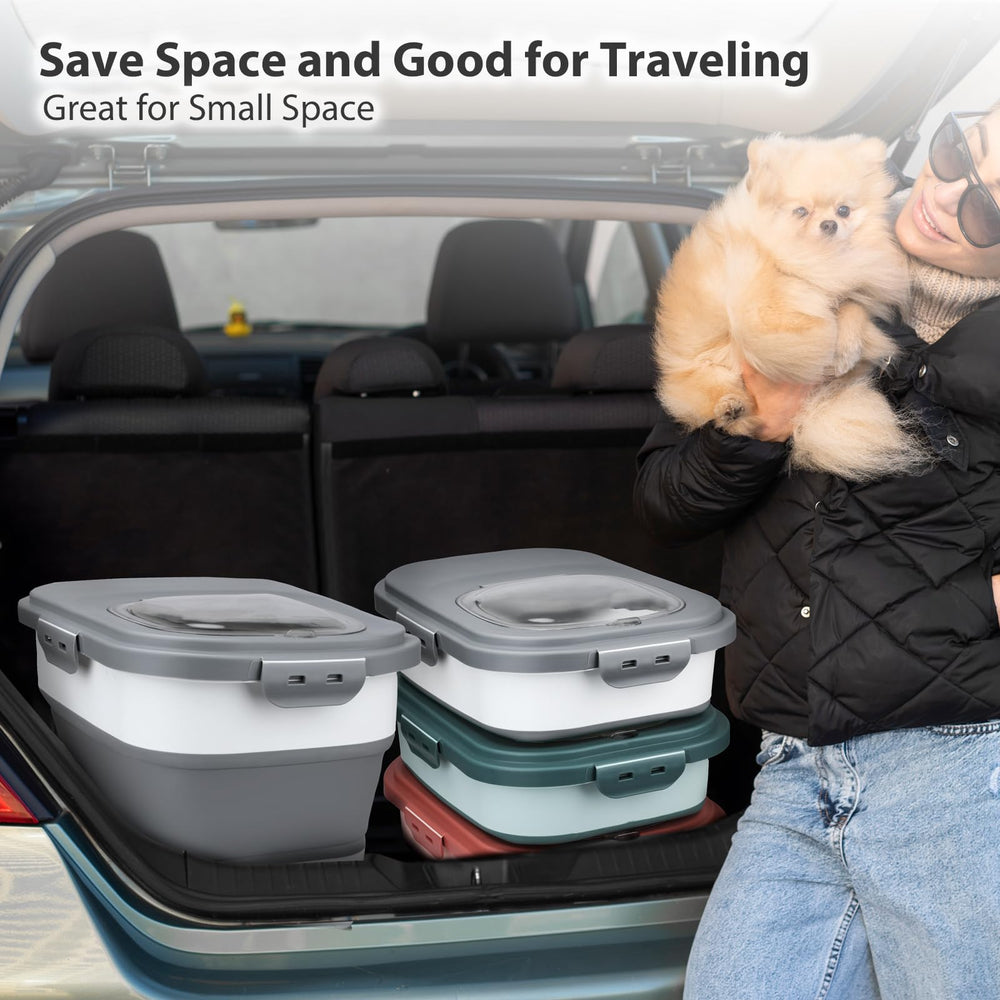 Viretec dog food container airtight lid keeps food fresh and pest-free