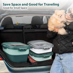 Viretec clear view lid on storage container lets you check levels at a glance.