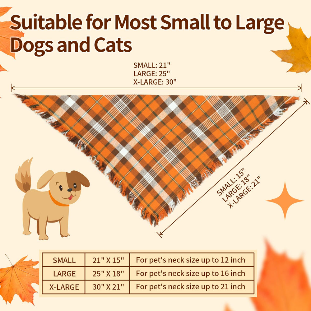 Viretec fall dog bandana closeup highlights durable cotton and soft texture.