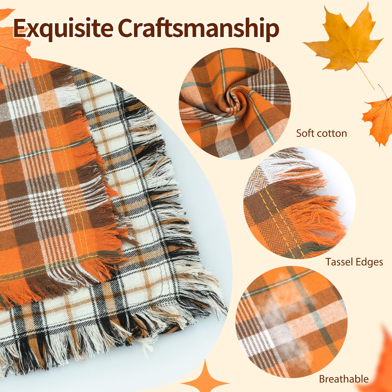 Viretec fall dog bandana worn on a canine during festive photo session.
