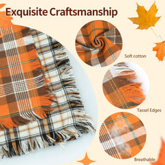 Viretec fall dog bandana worn on a canine during festive photo session.