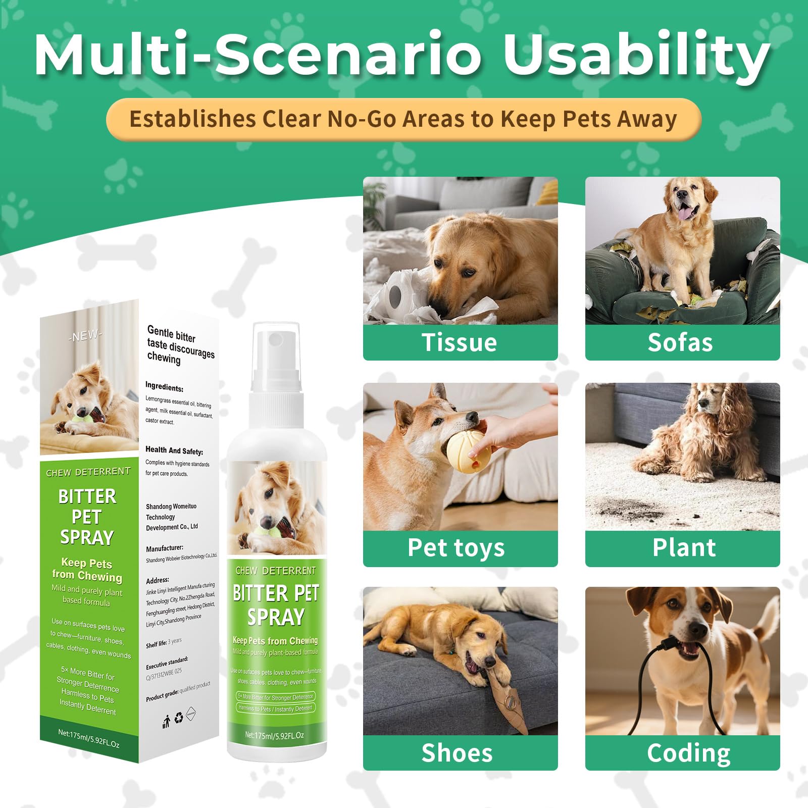 Virmate No Chew Spray near furniture creates a no-go zone for pets.