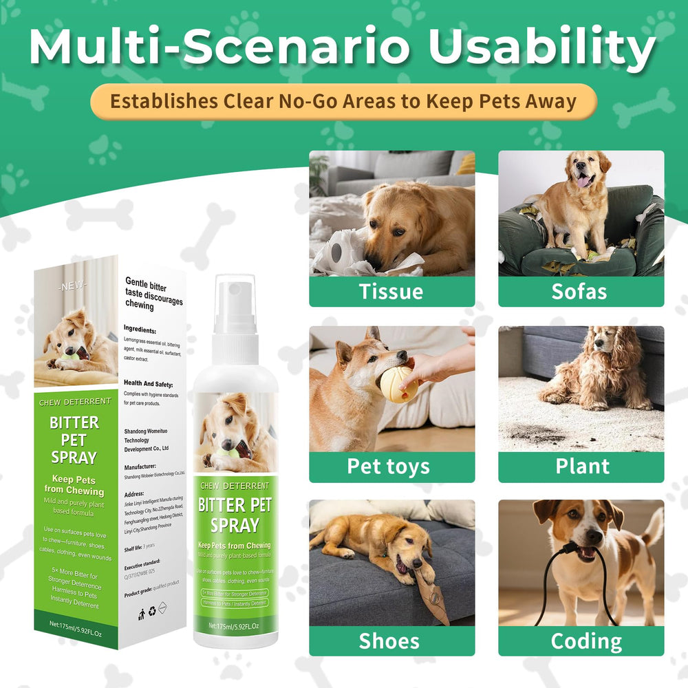 Virmate No Chew Spray near furniture creates a no-go zone for pets.