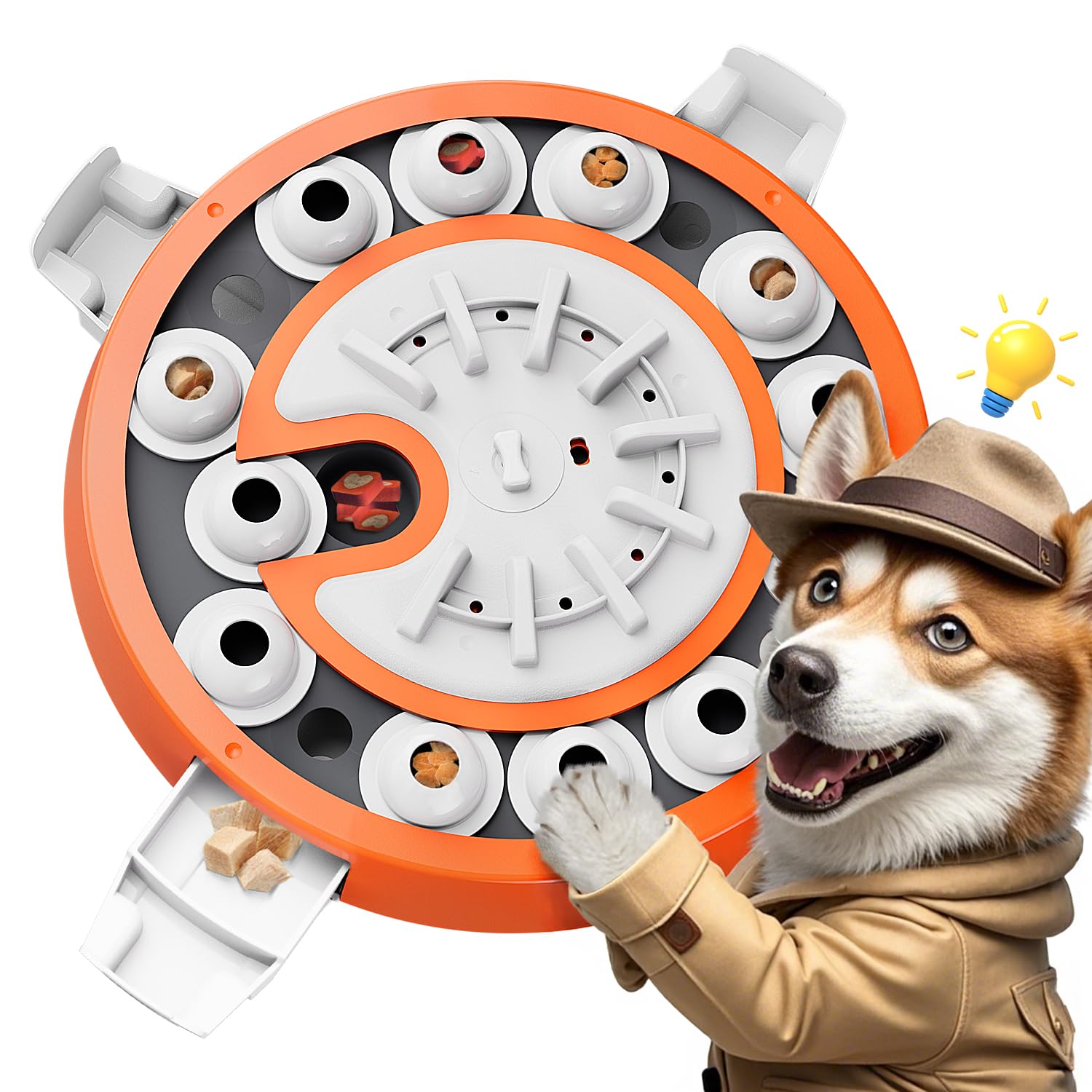Virtulance dog puzzle toy level3 disc-rotate boosts brain engagement and interactive play.
