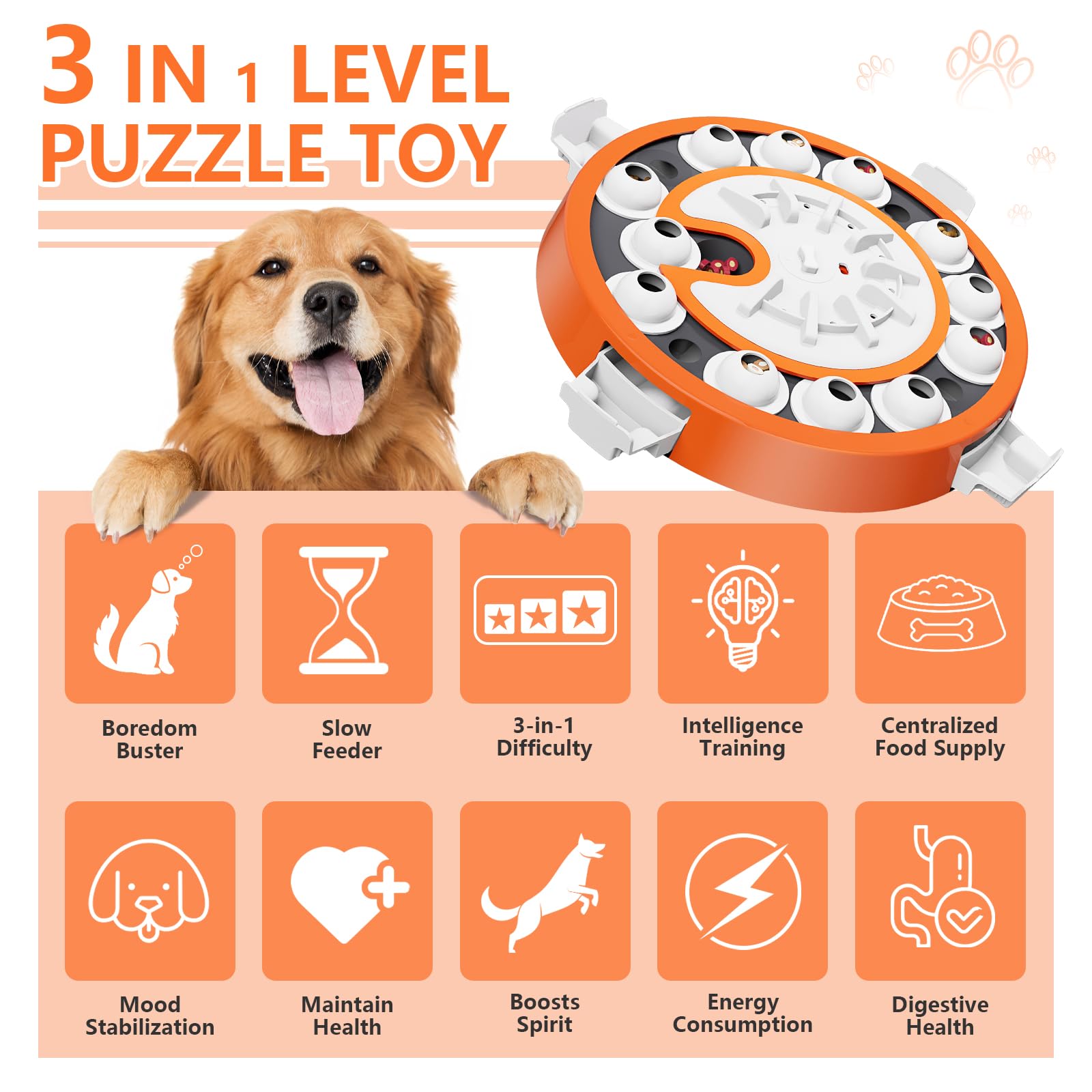Virtulance dog puzzle toy level3 drawers-open showcases treat discovery for nose-and-paw learning.