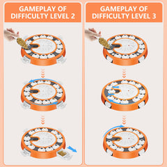 Virtulance dog puzzle toy level3 paw-nose-play demonstrates slow feeder action and mindful feeding.