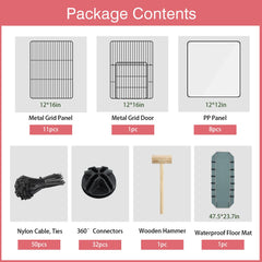VISCOO 20-panel playpen top view highlights modular layout options.
