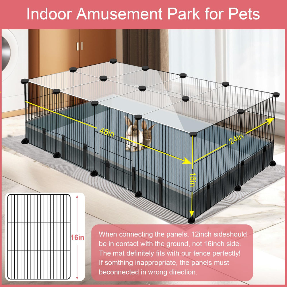 VISCOO 20-panel playpen waterproof mat protects floors and simplifies cleanup.