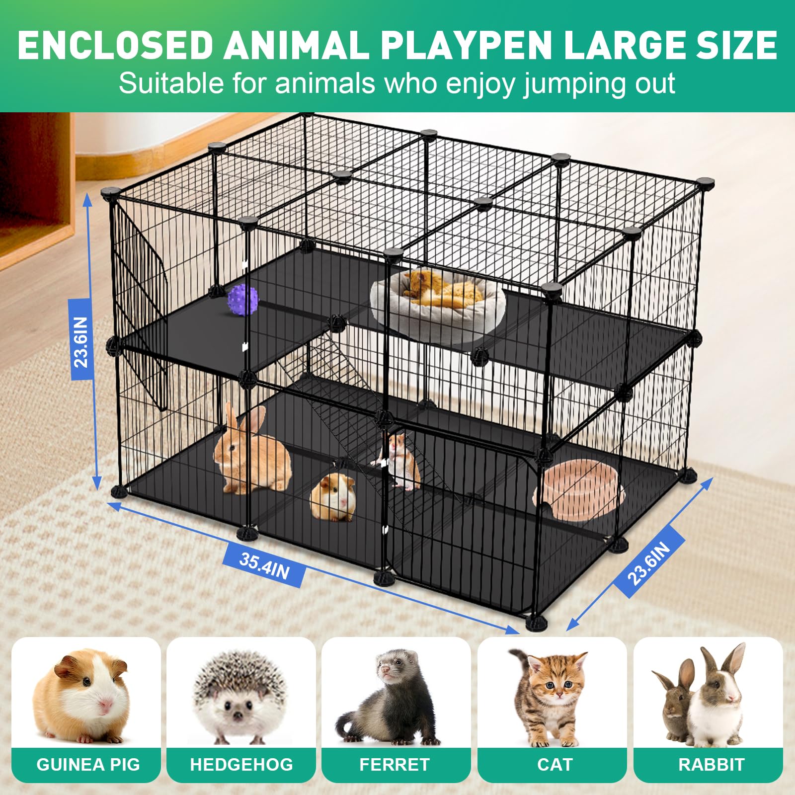 VISCOO 41-panels playpen indoor-outdoor use supports flexible placement and supervision.