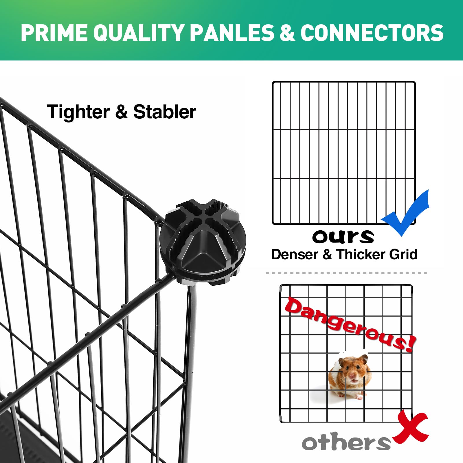 VISCOO 41-panels playpen modular panels support customizable two-story configurations.