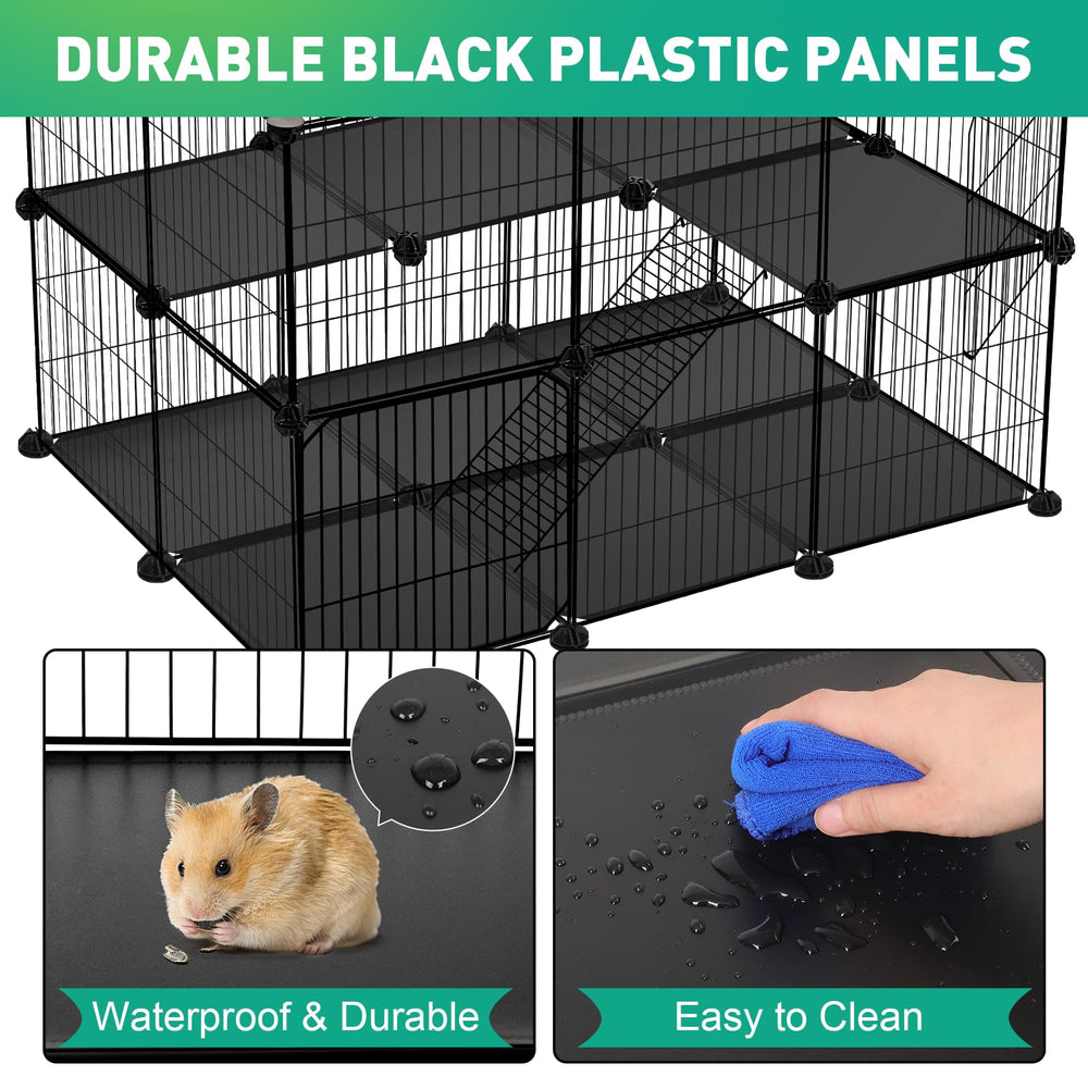 VISCOO 41-panels playpen waterproof panels protect floors and simplify cleanup.