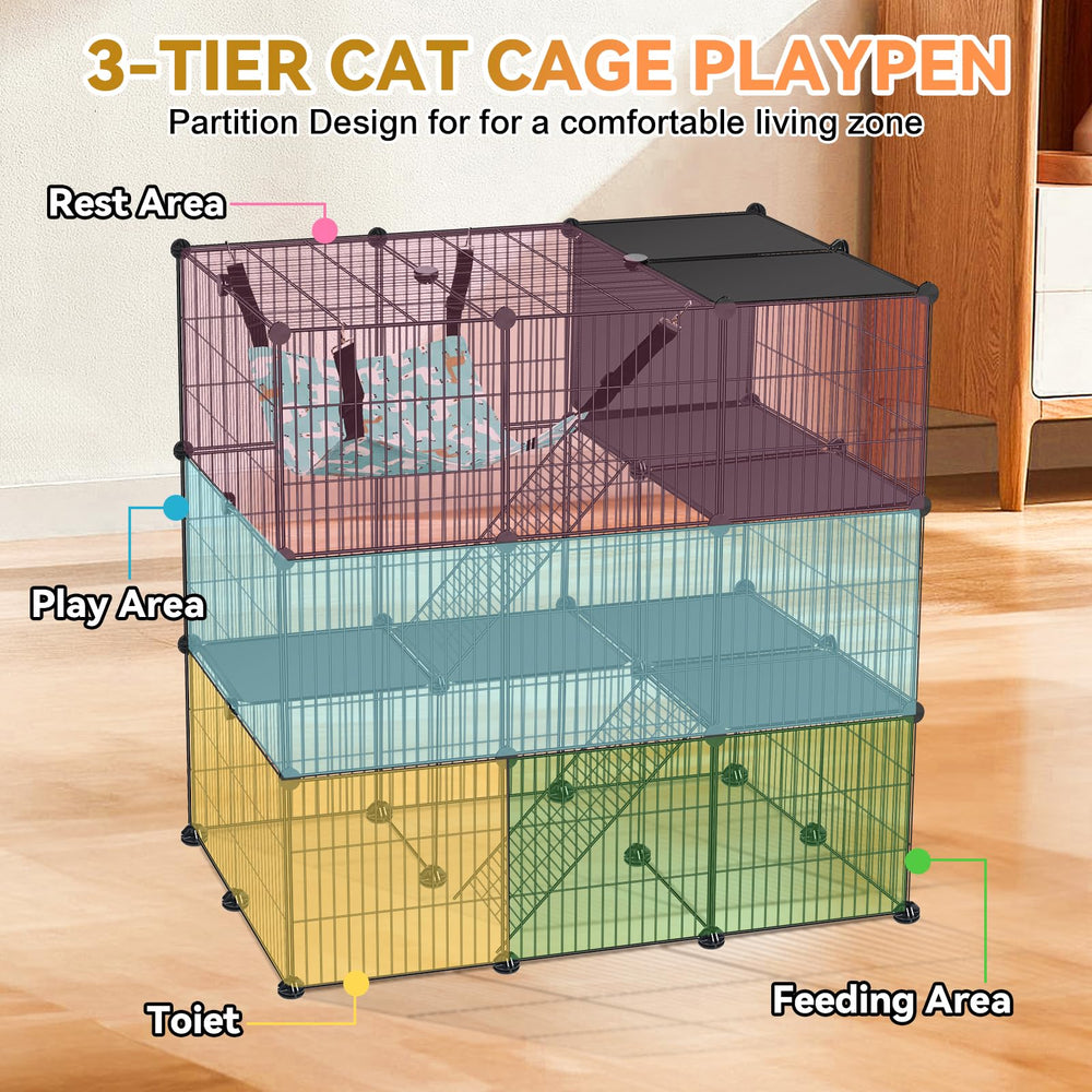 VISCOO cat cage 36x24x36 dimensions offer spacious indoor outdoor room for 1-3 cats
