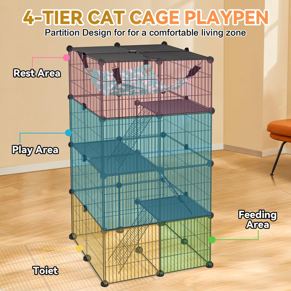 Viscoo cat cage outdoor-use shows weather-resistant steel holding up daily adventures.