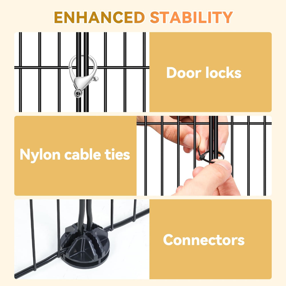 Viscoo cat cage-secure-door-locks illustrate improved containment during outdoor play sessions.