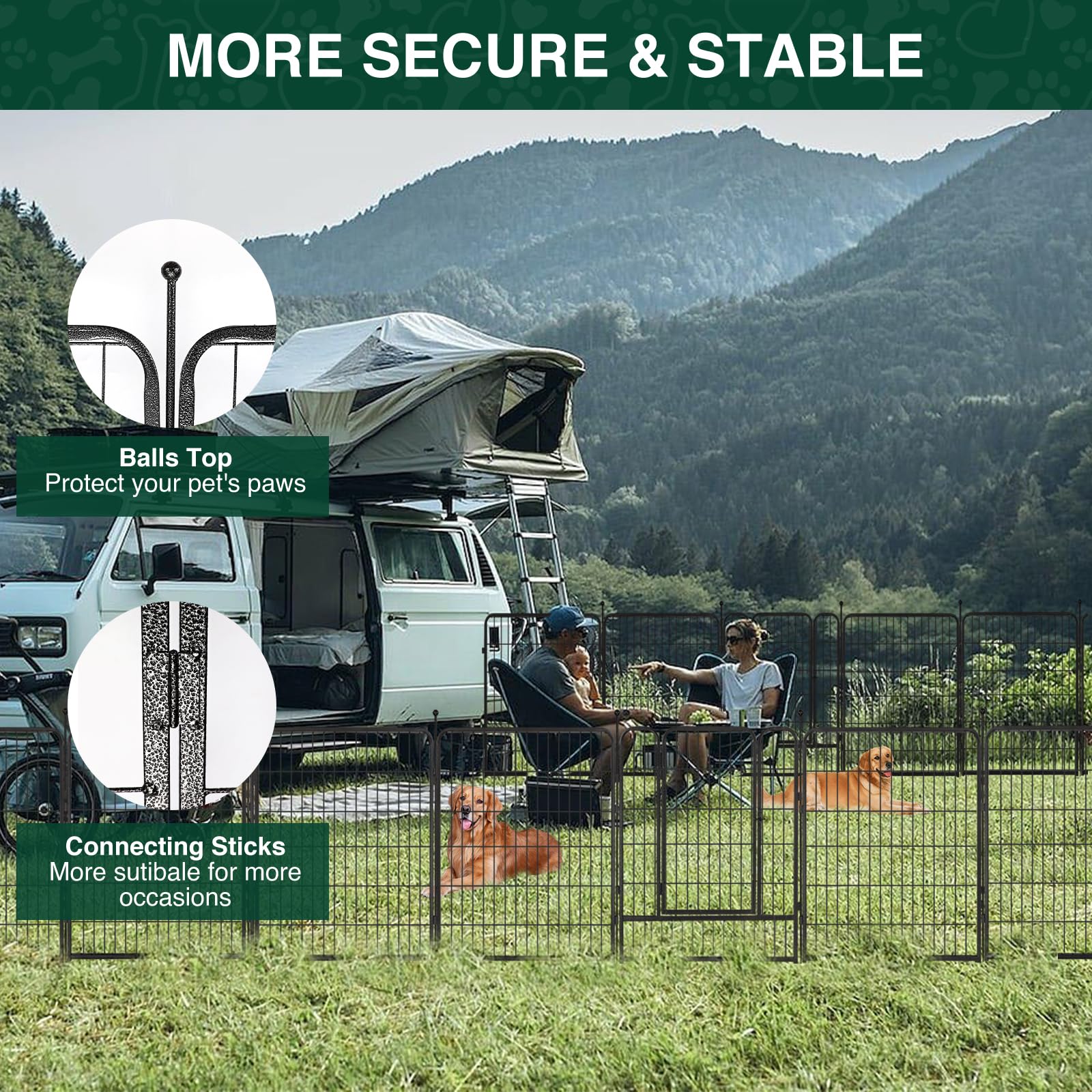 VISCOO assembly-ready fence: tool-free setup for quick configuration