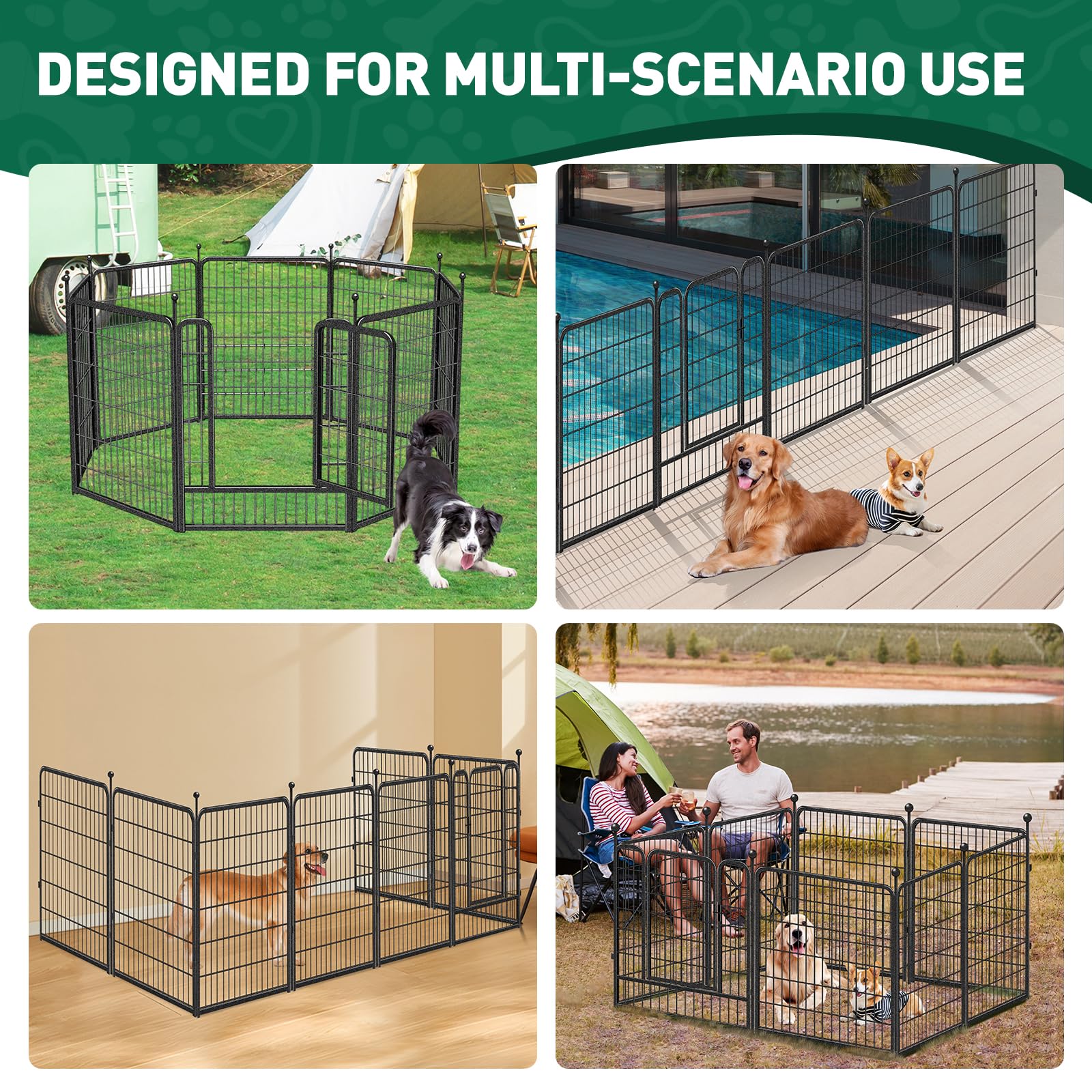 Viscoo dog playpen ideal for RV camping and road trips.