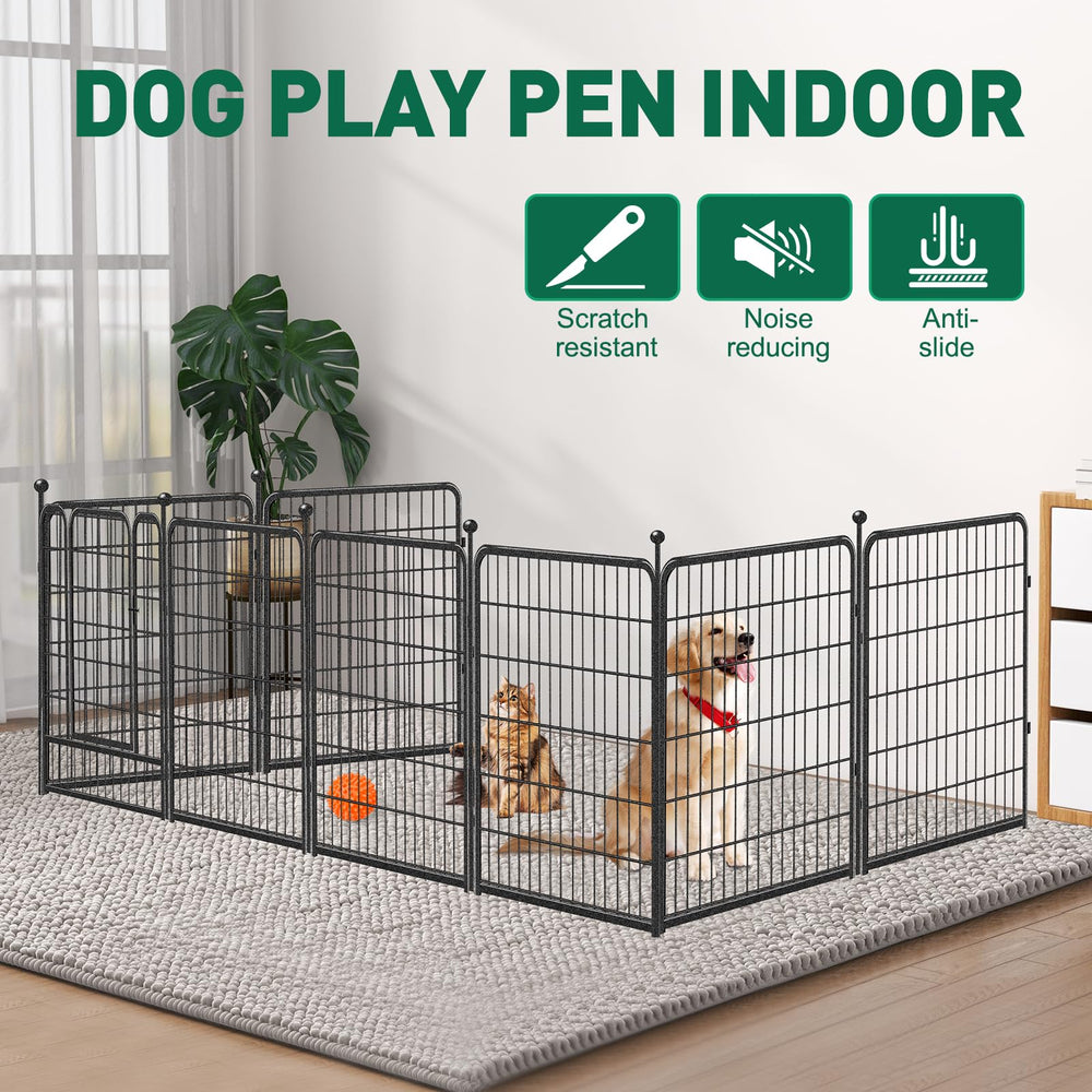 Viscoo metal dog pen sturdy design resists rust for long outdoor use.
