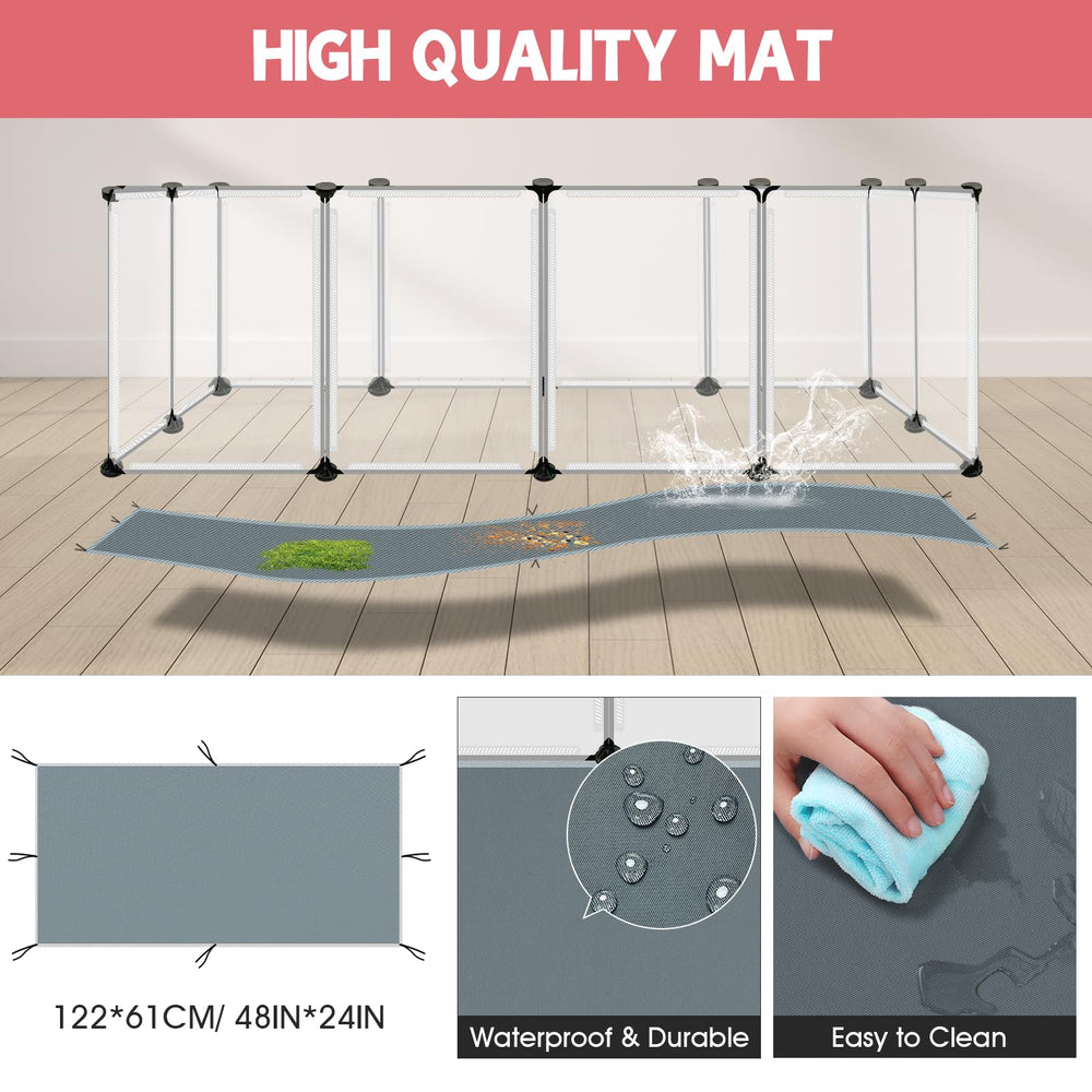 VISCOO safe-edges small-pet playpen highlights gentle construction for curious small animals