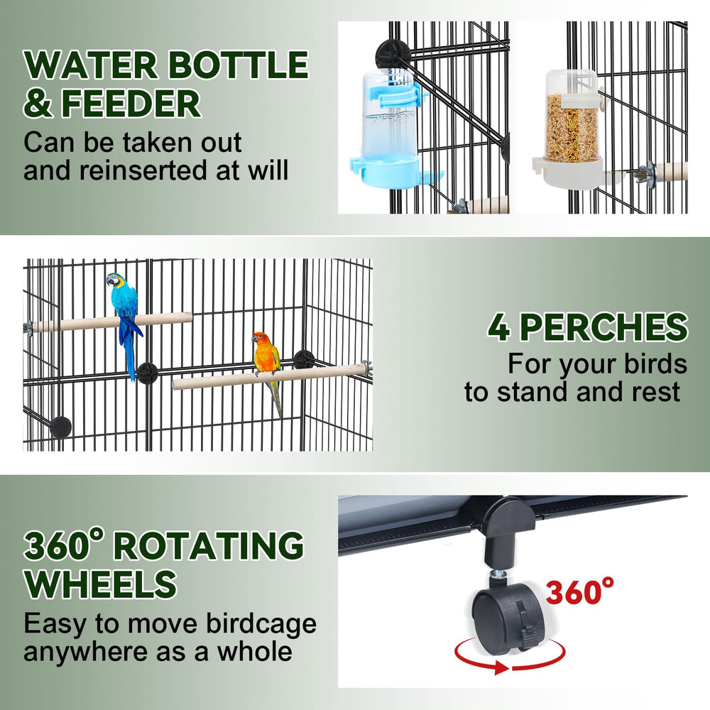 VISCOO slide-out-tray demonstrates easy cleaning to keep cages tidy and pet-friendly.