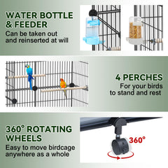 VISCOO slide-out-tray demonstrates easy cleaning to keep cages tidy and pet-friendly.