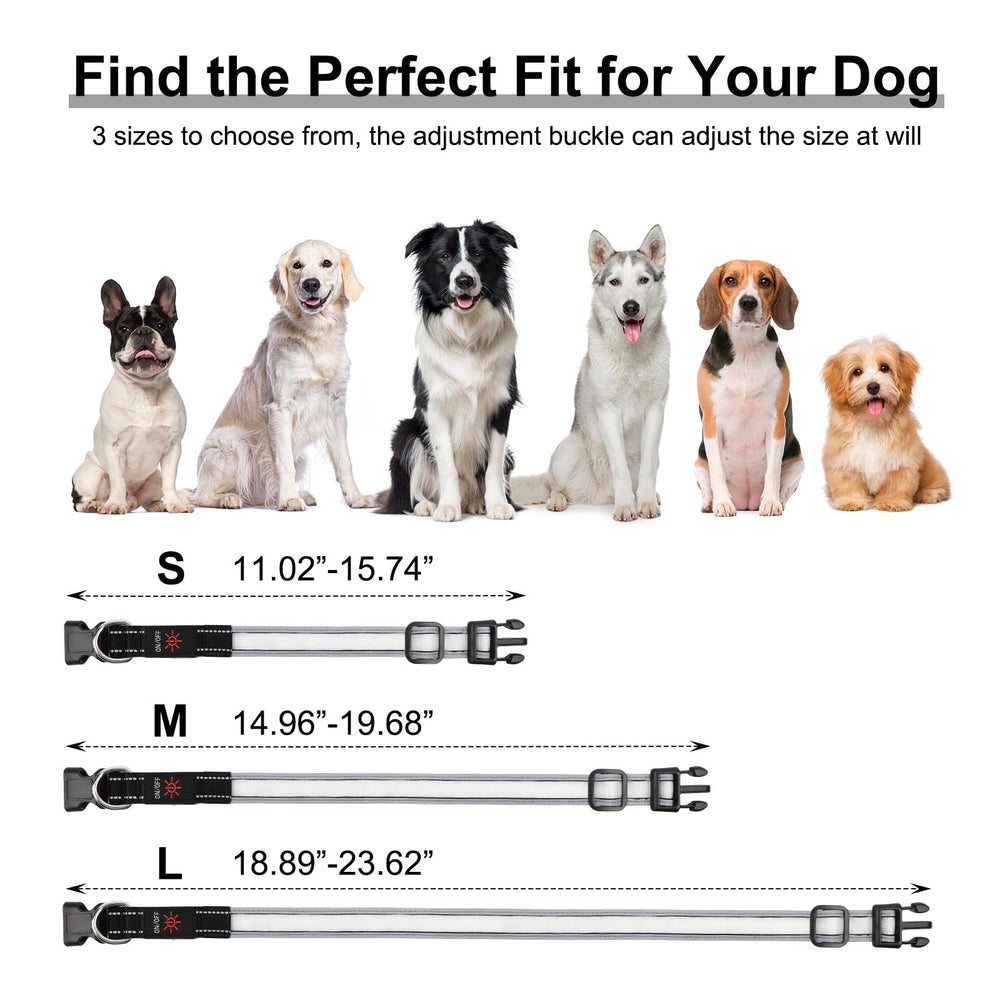 Visinite Light Up Dog Collar waterproof fabric stands up to rain.