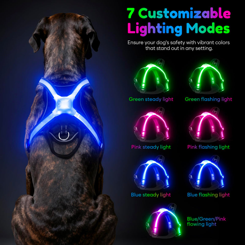 Visinite LED panel close-up showing seven lighting modes.