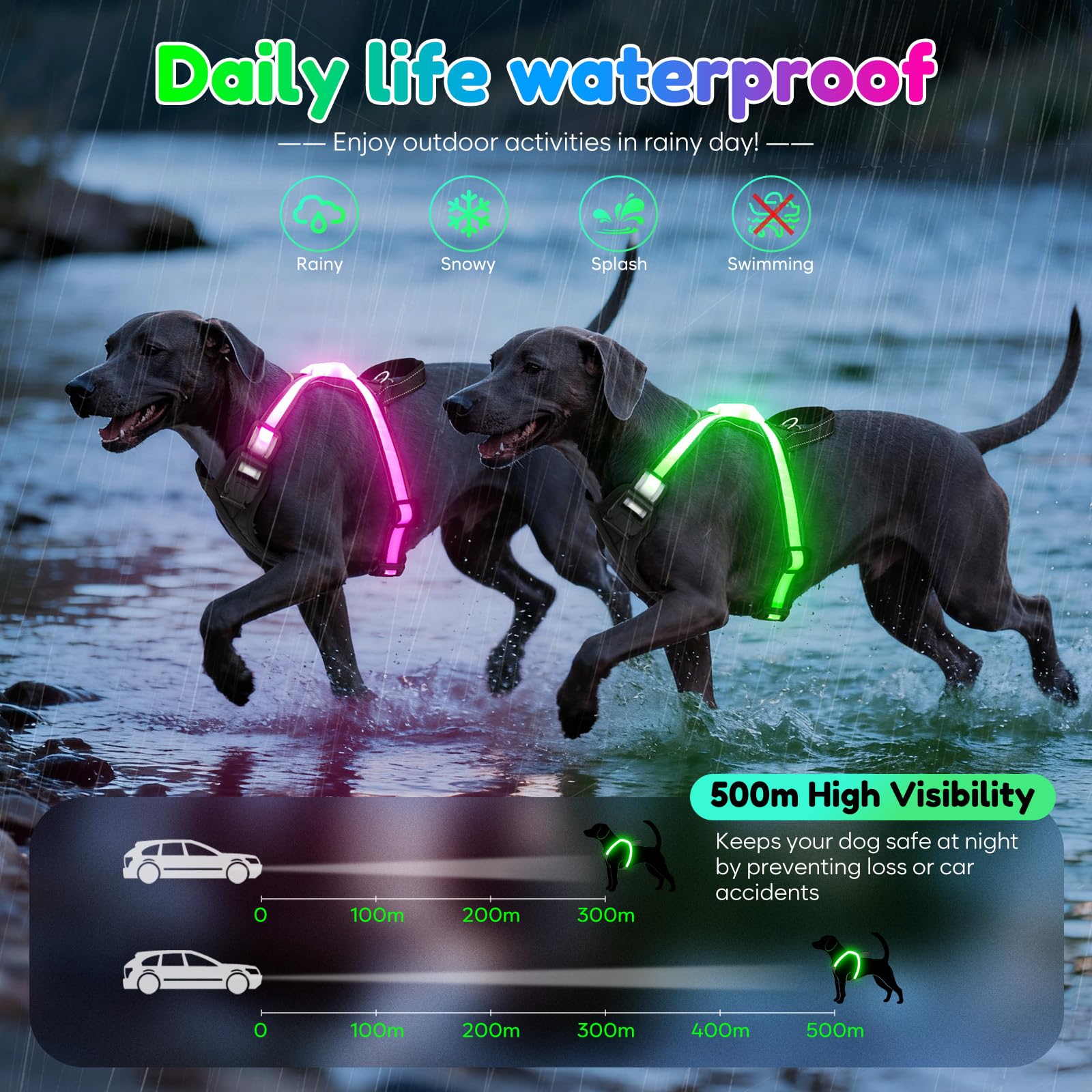 Visinite size chart image helps select the right fit.