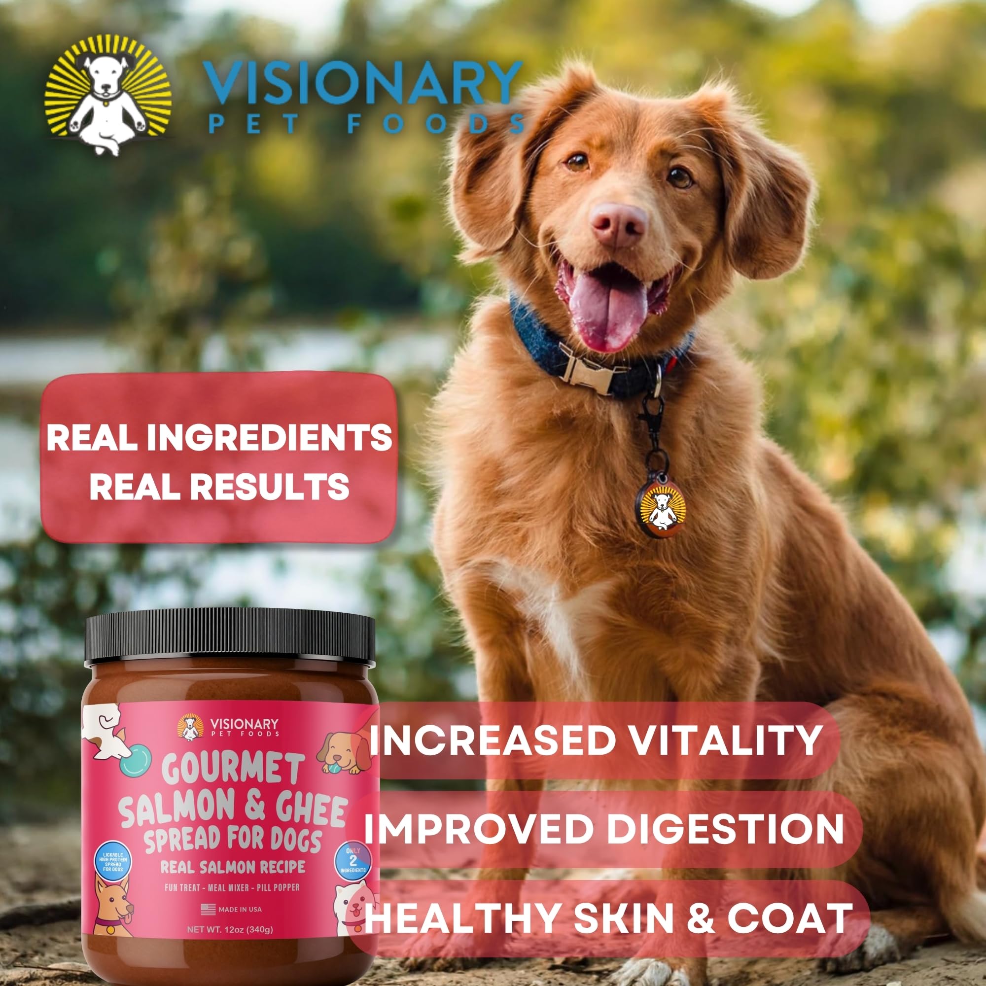 Visionary Pet Foods lick-mat-fill illustrates safe treat during playtime