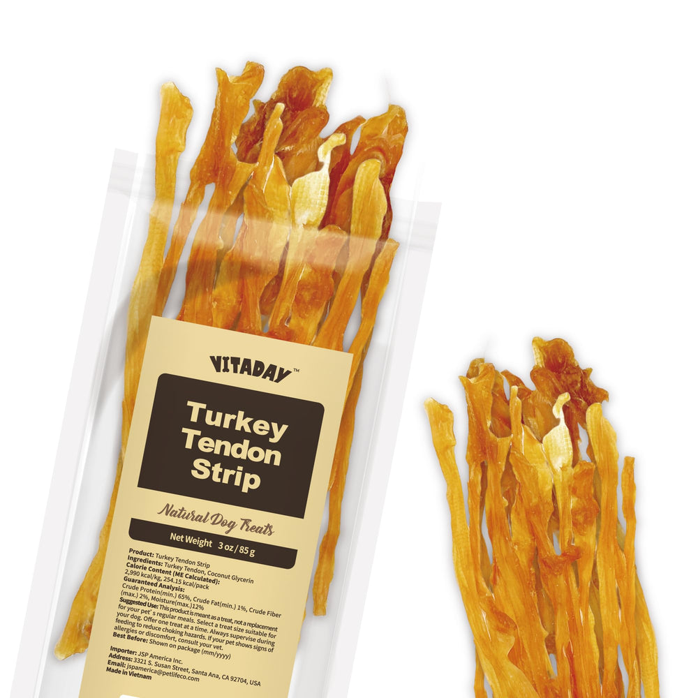 VitADAY turkey tendons pack – long-lasting chew for dogs