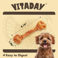 VITADAY Turkey Tendons long chew shows durability for hours of engagement