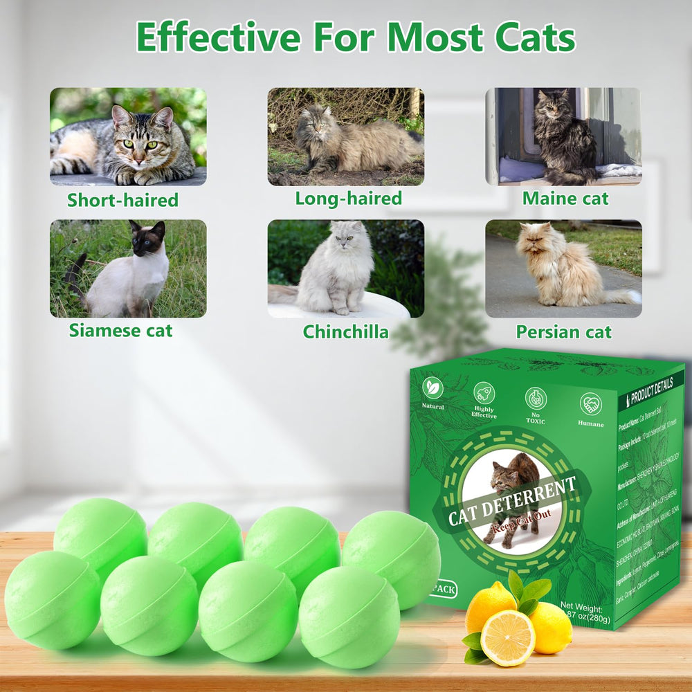 VITAFOR cat deterrent ball outdoors on patio demonstrates versatile placement