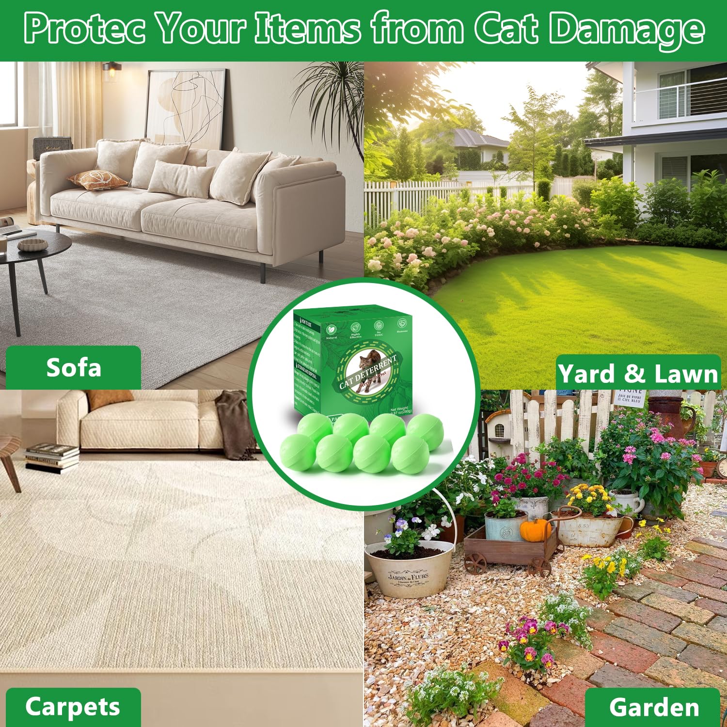 VITAFOR deterrent balls safe for pets and plants