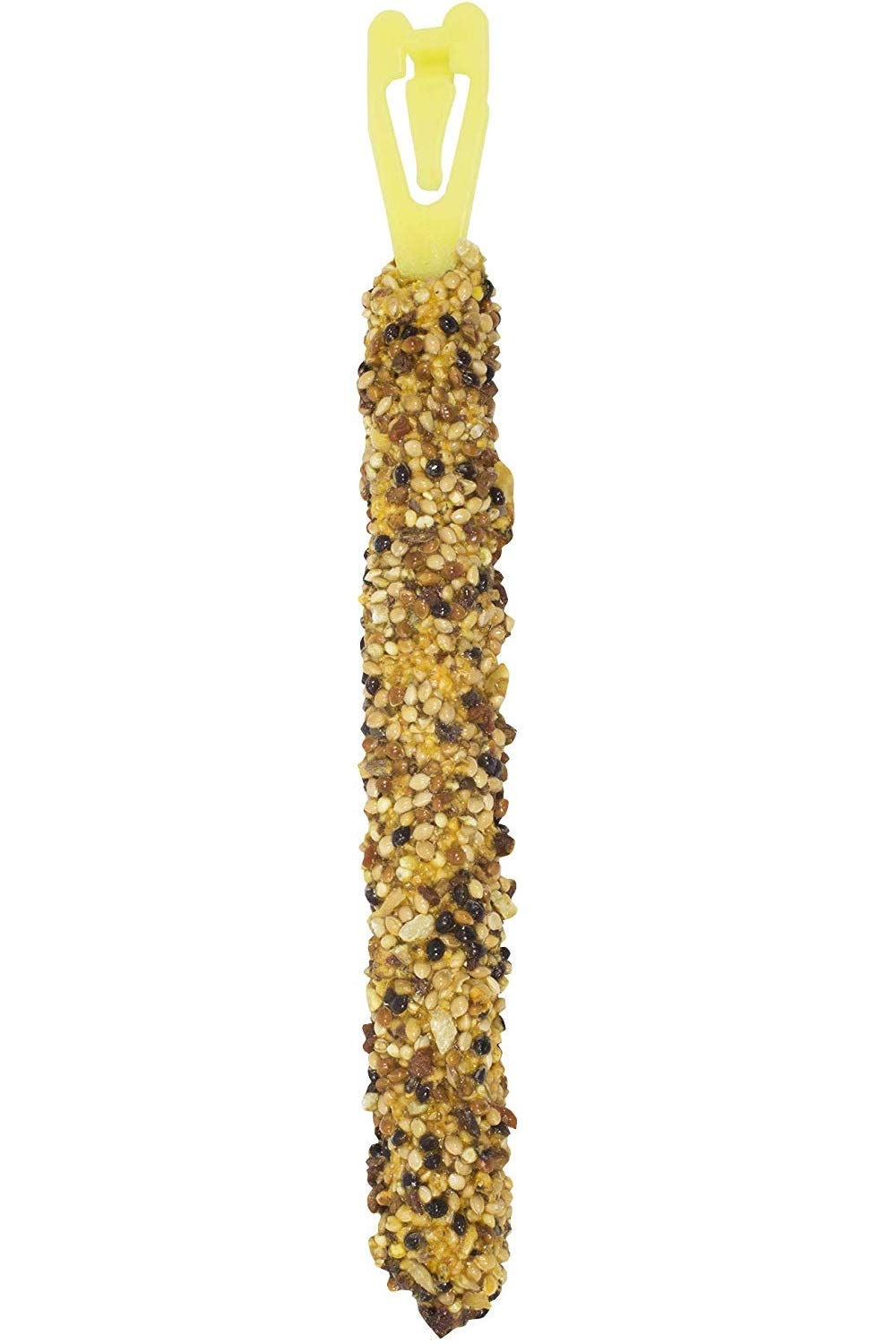 Vitakraft Banana Sticks Parakeet Treat close-up fruit-seeds—delicious mix encourages nibbling and exploration.