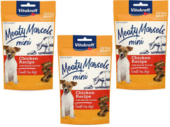 Vitakraft Chicken Mini Meaty Morsels pack image showing small-dog treats ideal for training rewards