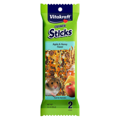 Vitakraft Crunch Sticks apple-honey bundle with aroma and crunchy texture.