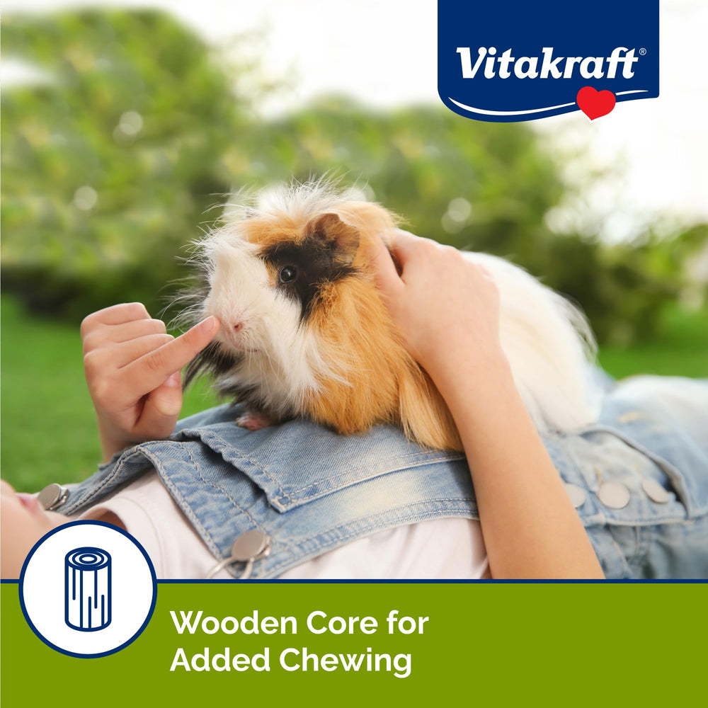 Vitakraft Crunch Sticks vitamins-minerals close-up noting added nutrients for enrichment.