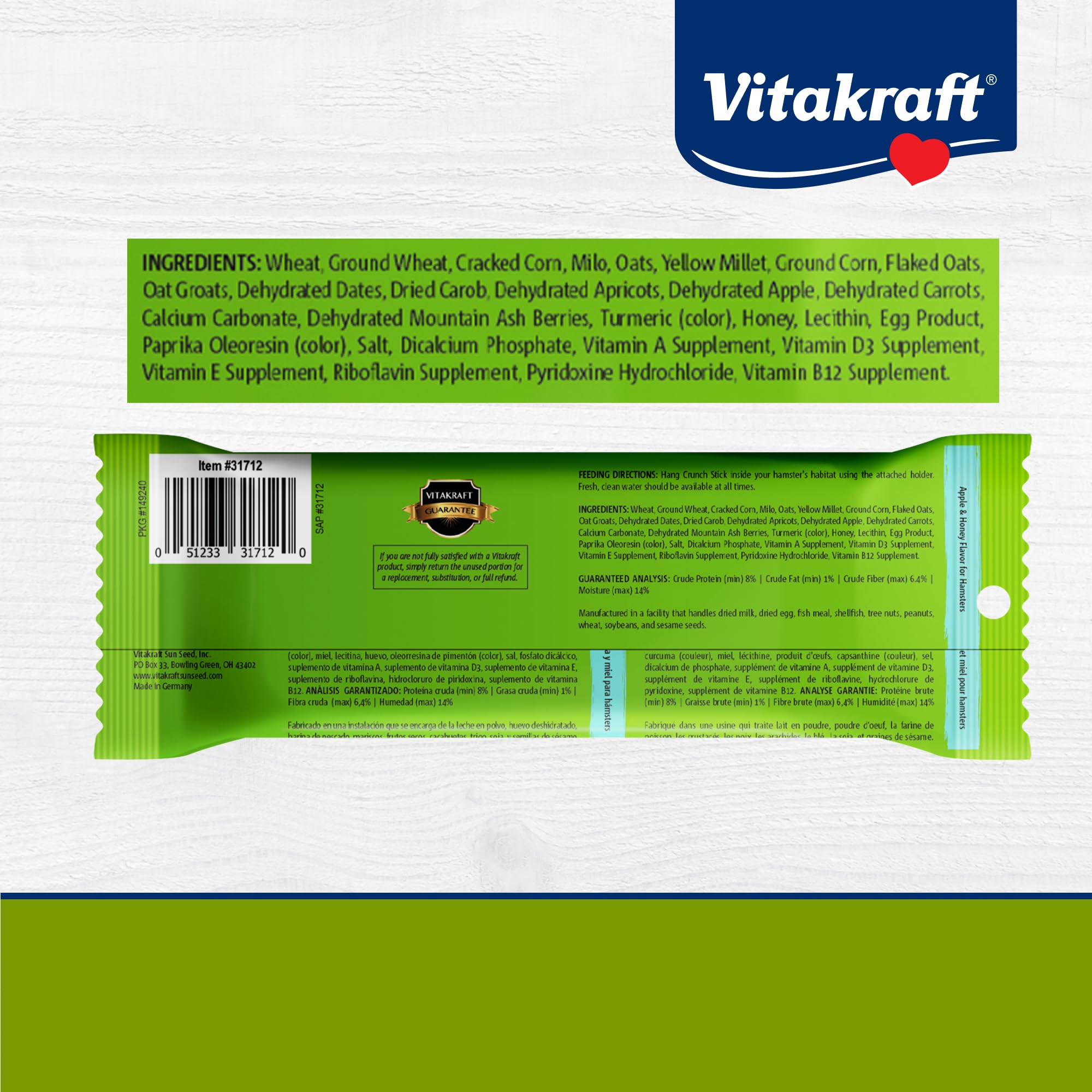 Vitakraft enrichment-habitat-hanging-clip demonstrates easy cage attachment.