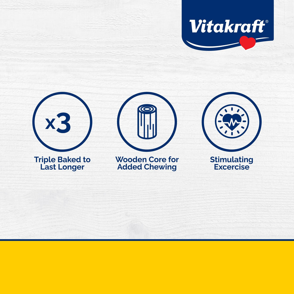 Vitakraft parakeet treat stick triple-baked texture supports beak exercise