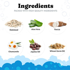 Vital Pet Life aloe vera droplets show gentle, cooling care during baths.