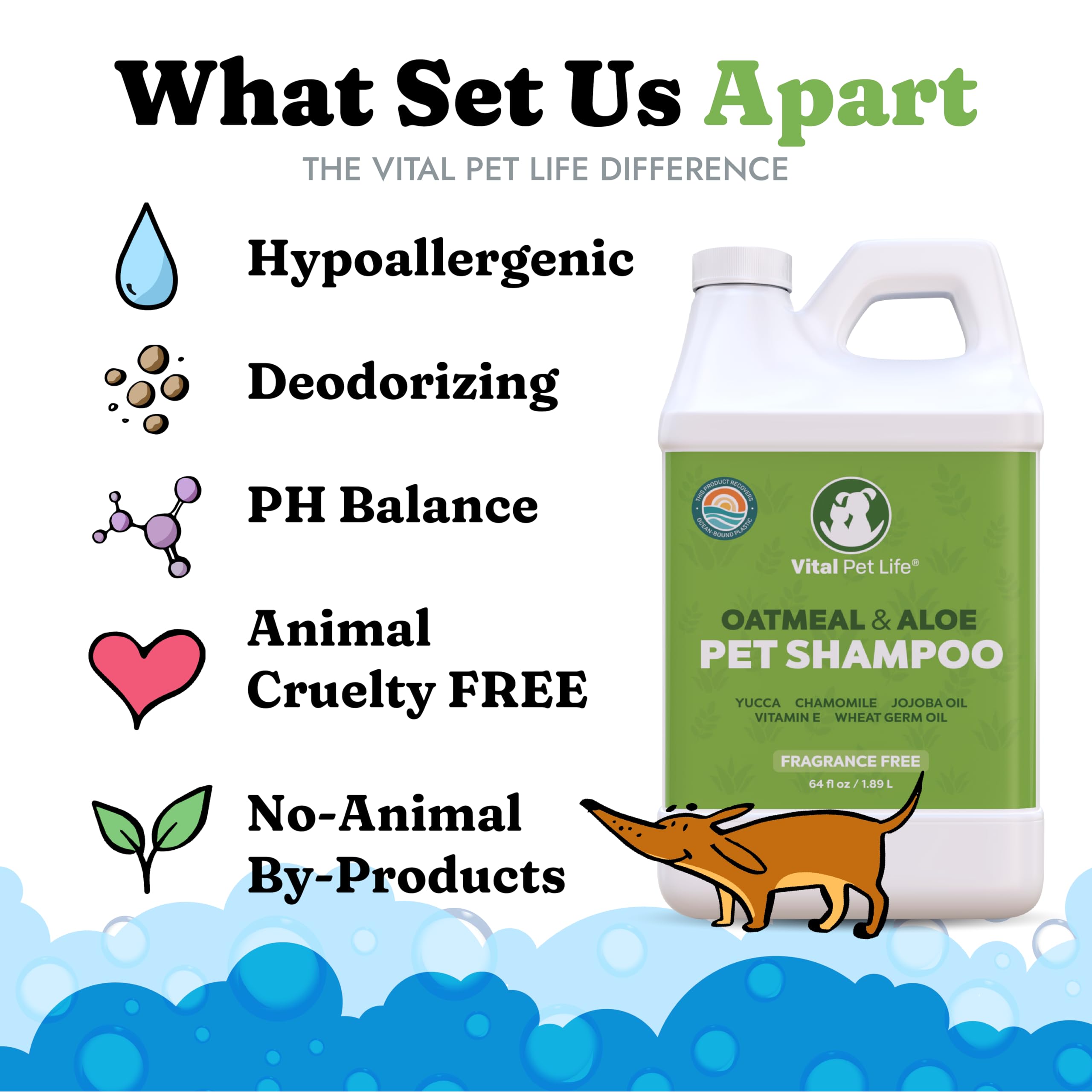 Vital Pet Life chamomile flowers evoke calm, soothing skin during grooming.