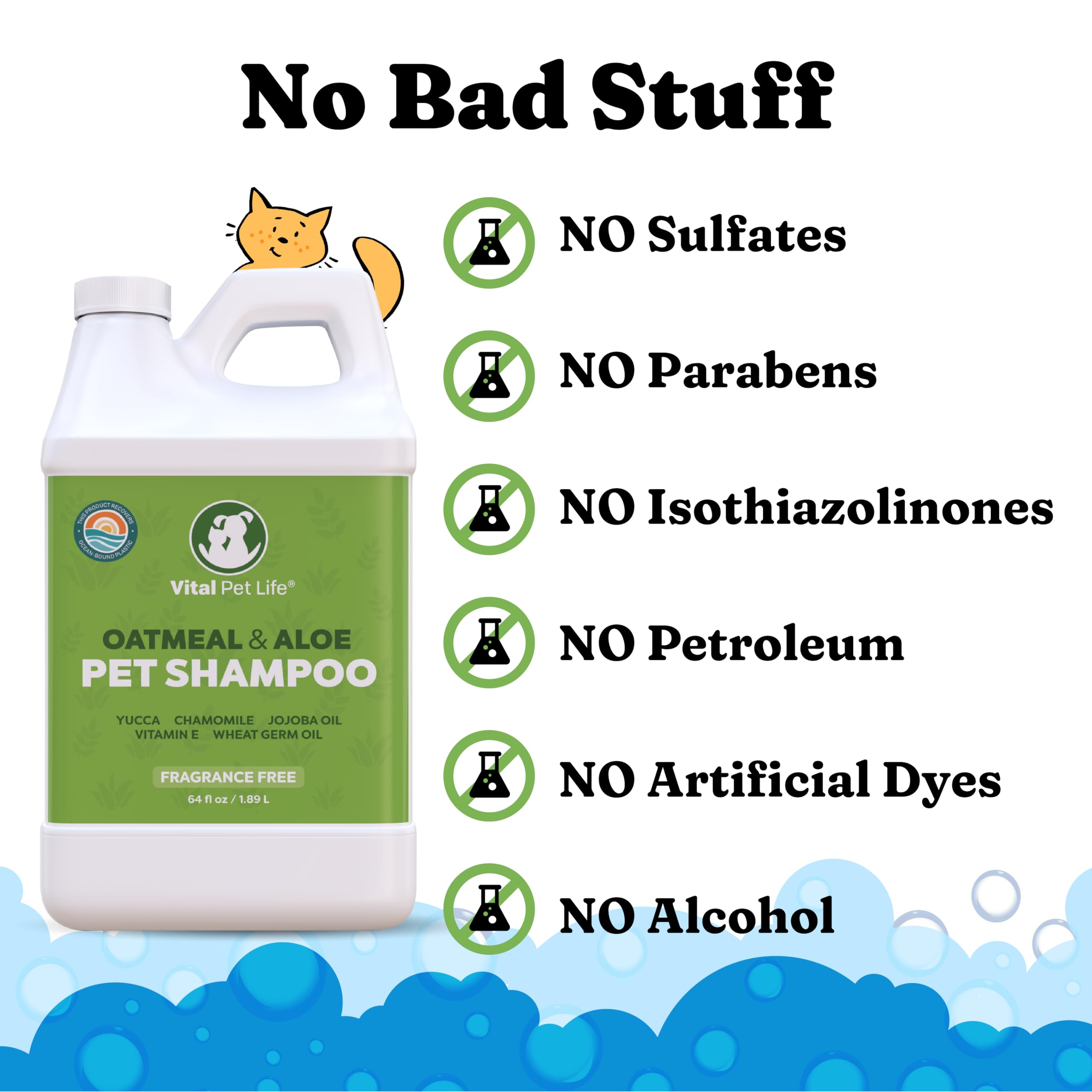 Vital Pet Life jojoba oil droplets signal coat shine and protection.