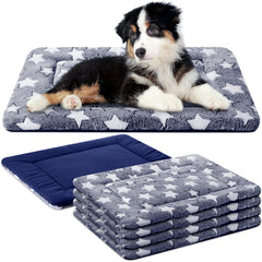 VitalCozy four-pack winter dog crate pads pack shot shows ultra-soft warmth for pets.
