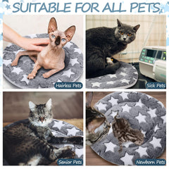 VitalCozy cat mat in a crate showing portable nap warmth for carriers.