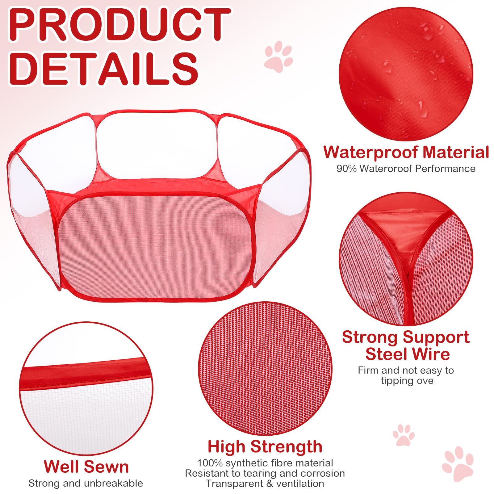 VitalCozy guinea pig playpen pads offer stain-resistant comfort and durability.