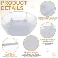 VitalCozy hamster playpen with mat and liner for comfort and easy cleanup.