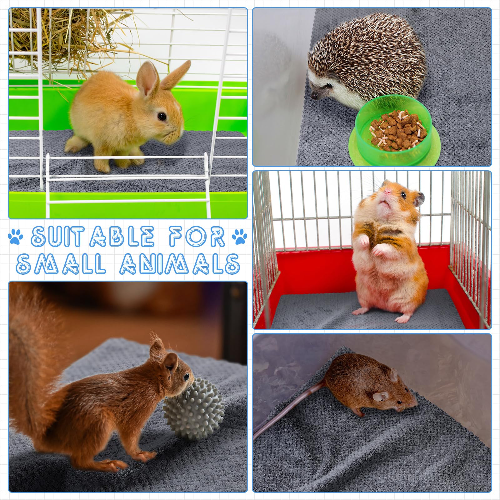 VitalCozy multi-use small animal blanket for cages, beds, and travel.